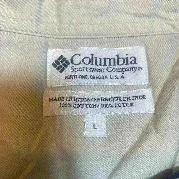 Columbia Mens long sleeve blue plaid button down shirt size Large - Picture 7 of 9